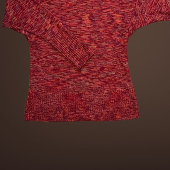 Women's Lucky Brand Sparrow Space Dye Sweater, Red, Size Large. - Picture 5 of 6